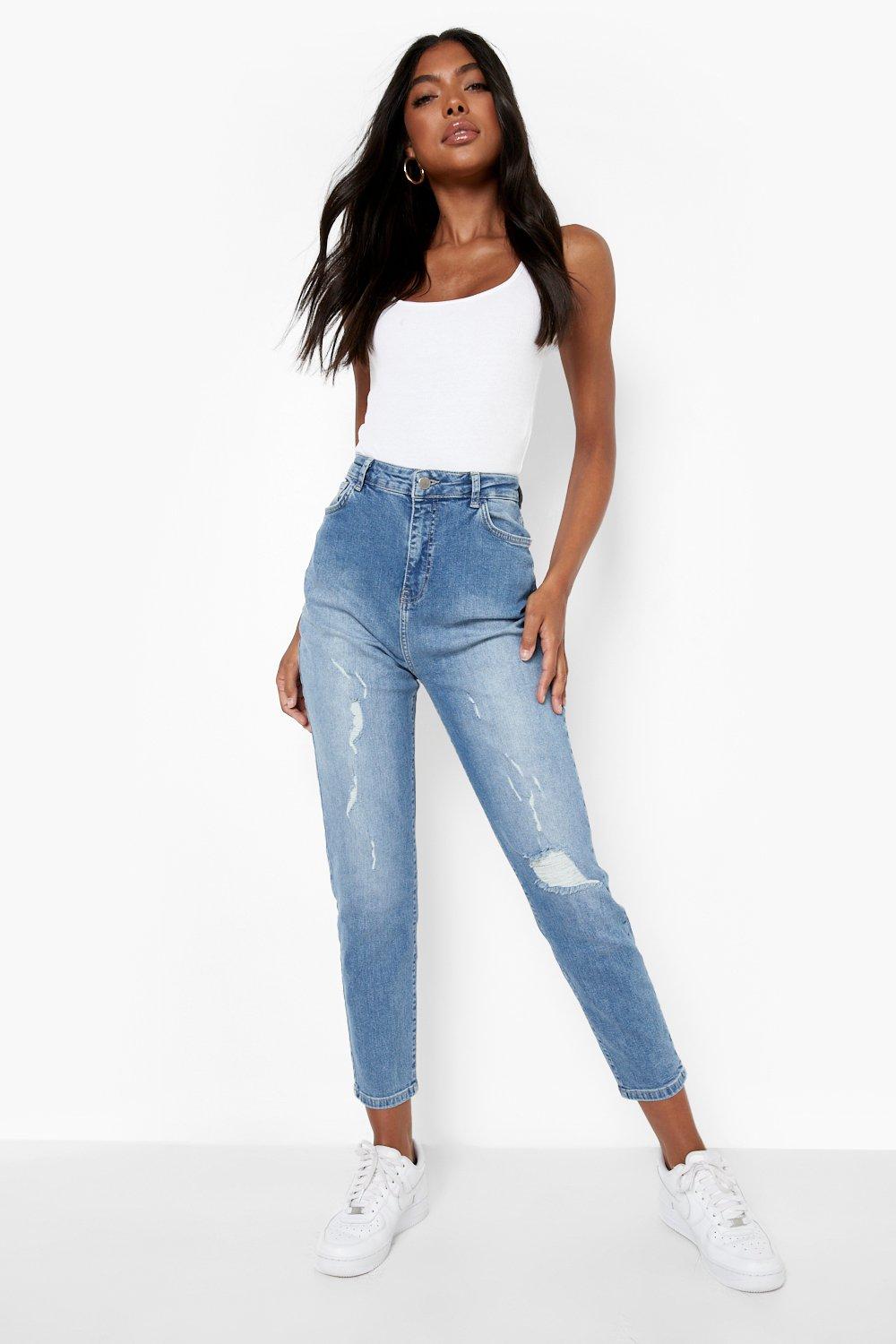 Ripped mom discount jeans tall